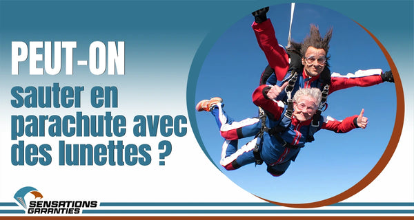 Sauter en parachute avec des lunettes